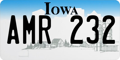 IA license plate AMR232