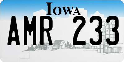 IA license plate AMR233