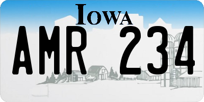 IA license plate AMR234