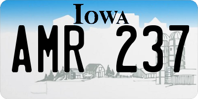 IA license plate AMR237