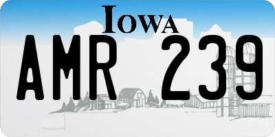 IA license plate AMR239