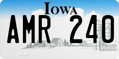 IA license plate AMR240