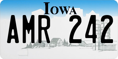 IA license plate AMR242