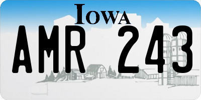 IA license plate AMR243