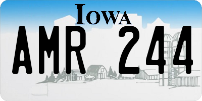 IA license plate AMR244