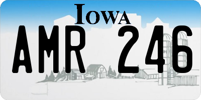 IA license plate AMR246