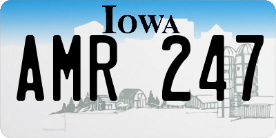 IA license plate AMR247