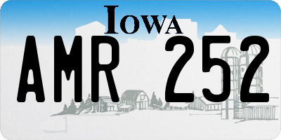 IA license plate AMR252