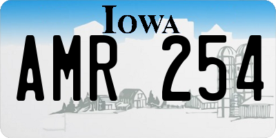 IA license plate AMR254