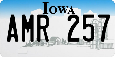 IA license plate AMR257