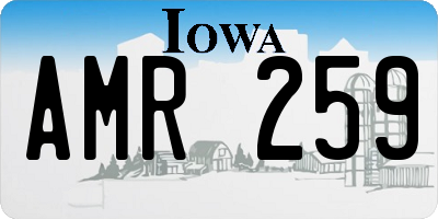 IA license plate AMR259