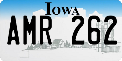 IA license plate AMR262