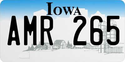 IA license plate AMR265