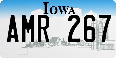 IA license plate AMR267