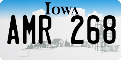 IA license plate AMR268