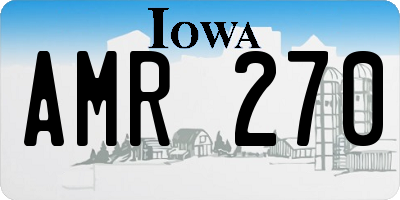 IA license plate AMR270