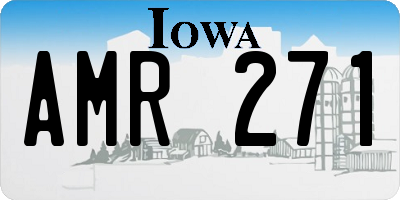 IA license plate AMR271