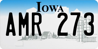 IA license plate AMR273