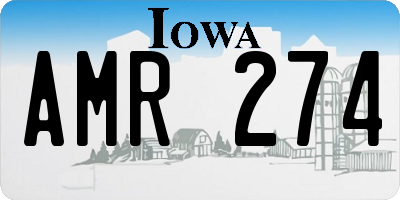 IA license plate AMR274