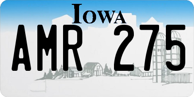 IA license plate AMR275