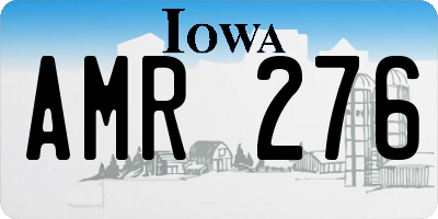 IA license plate AMR276