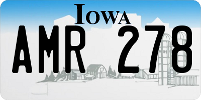 IA license plate AMR278