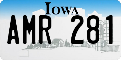 IA license plate AMR281