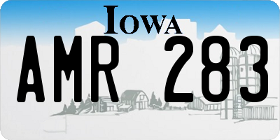 IA license plate AMR283