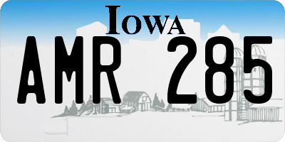IA license plate AMR285