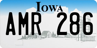 IA license plate AMR286