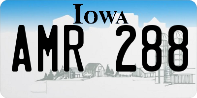IA license plate AMR288