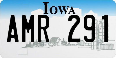 IA license plate AMR291