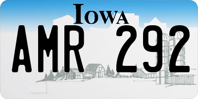 IA license plate AMR292