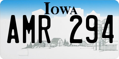 IA license plate AMR294