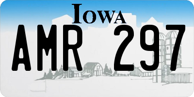 IA license plate AMR297