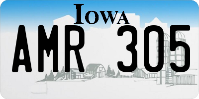 IA license plate AMR305
