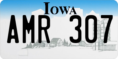 IA license plate AMR307