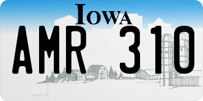 IA license plate AMR310