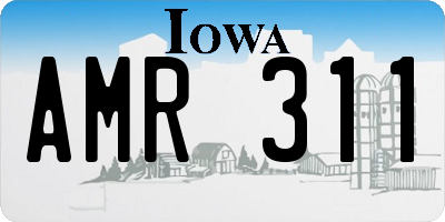 IA license plate AMR311