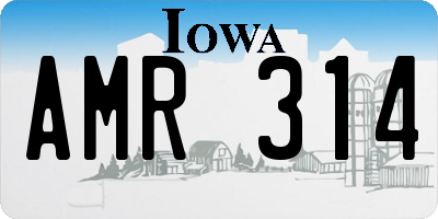 IA license plate AMR314