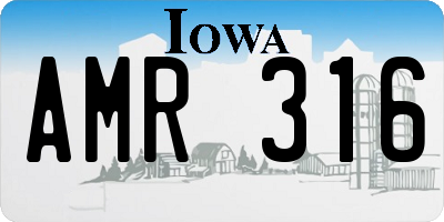 IA license plate AMR316
