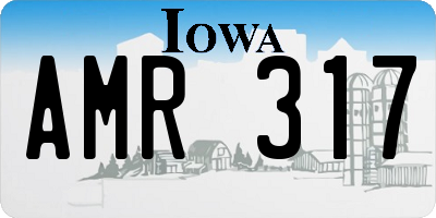 IA license plate AMR317