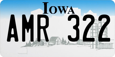 IA license plate AMR322