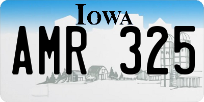 IA license plate AMR325
