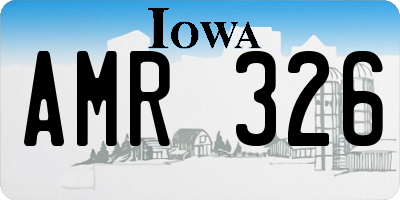 IA license plate AMR326