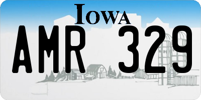 IA license plate AMR329