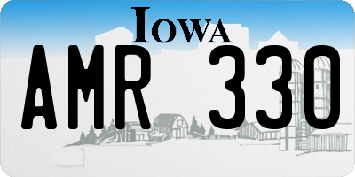 IA license plate AMR330