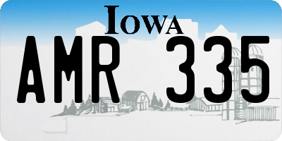 IA license plate AMR335