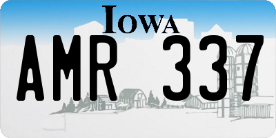 IA license plate AMR337