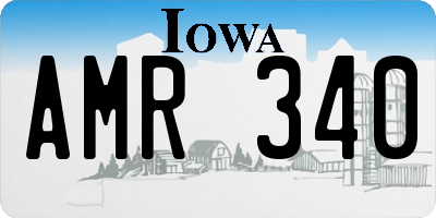 IA license plate AMR340